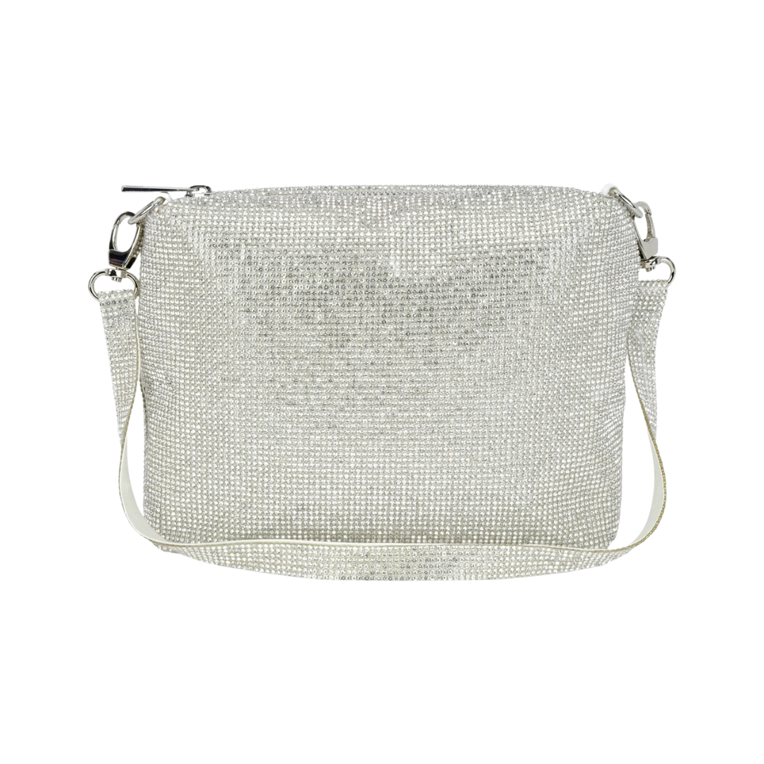 White Crystal Crossbody Bag