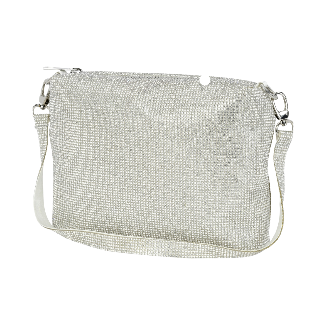 White Crystal Crossbody Bag