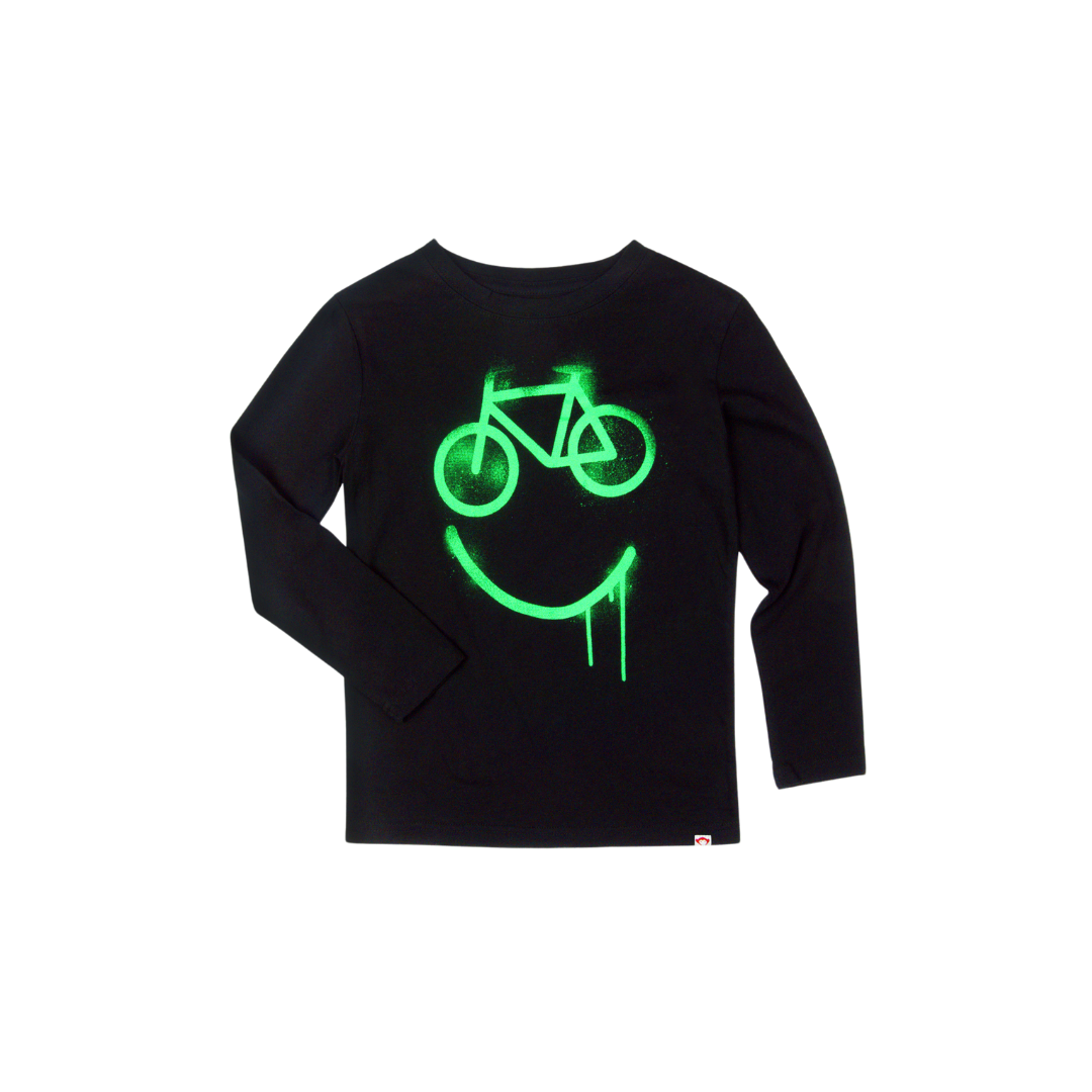 Neon Green Bike LS Tee