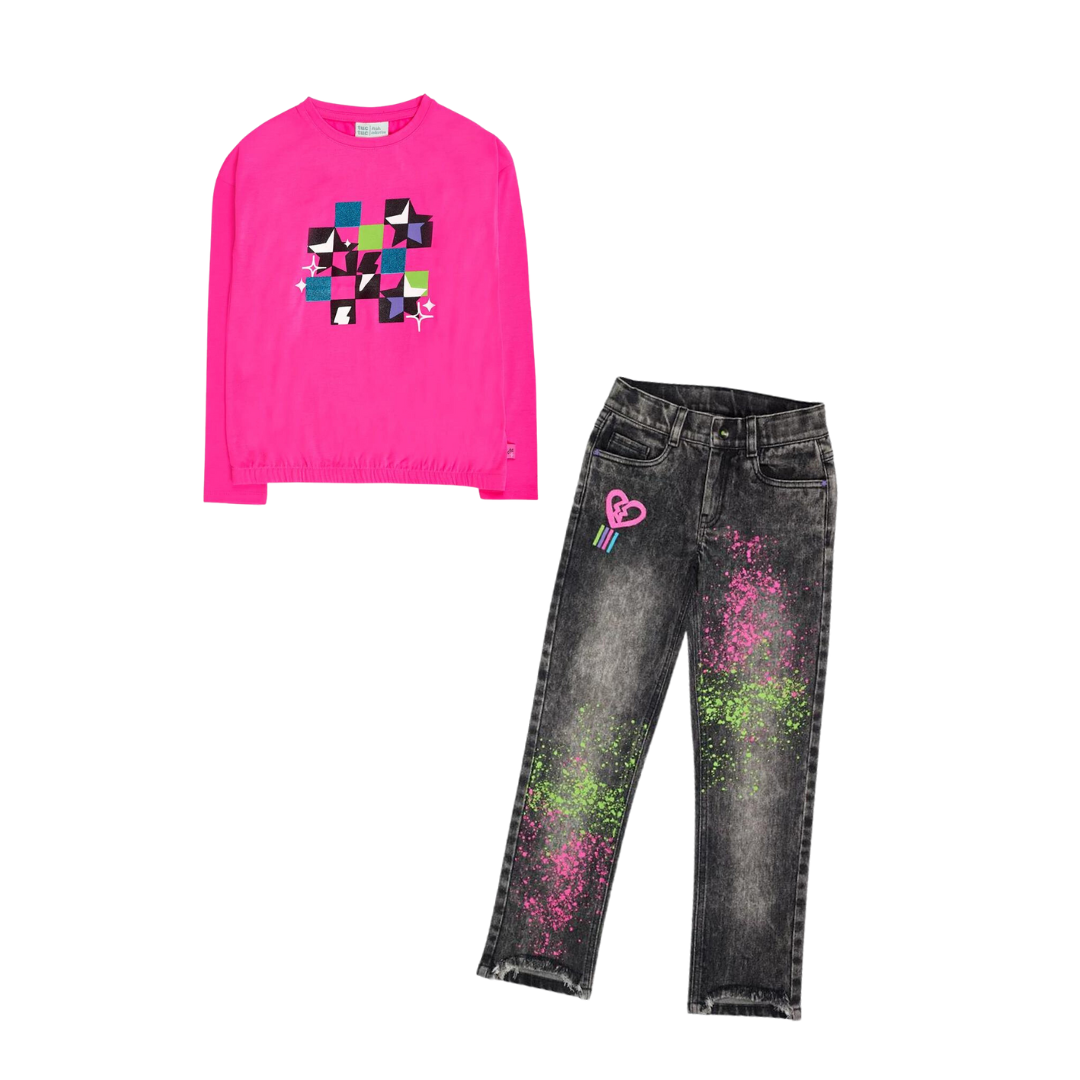 Neon Pop Denim Set