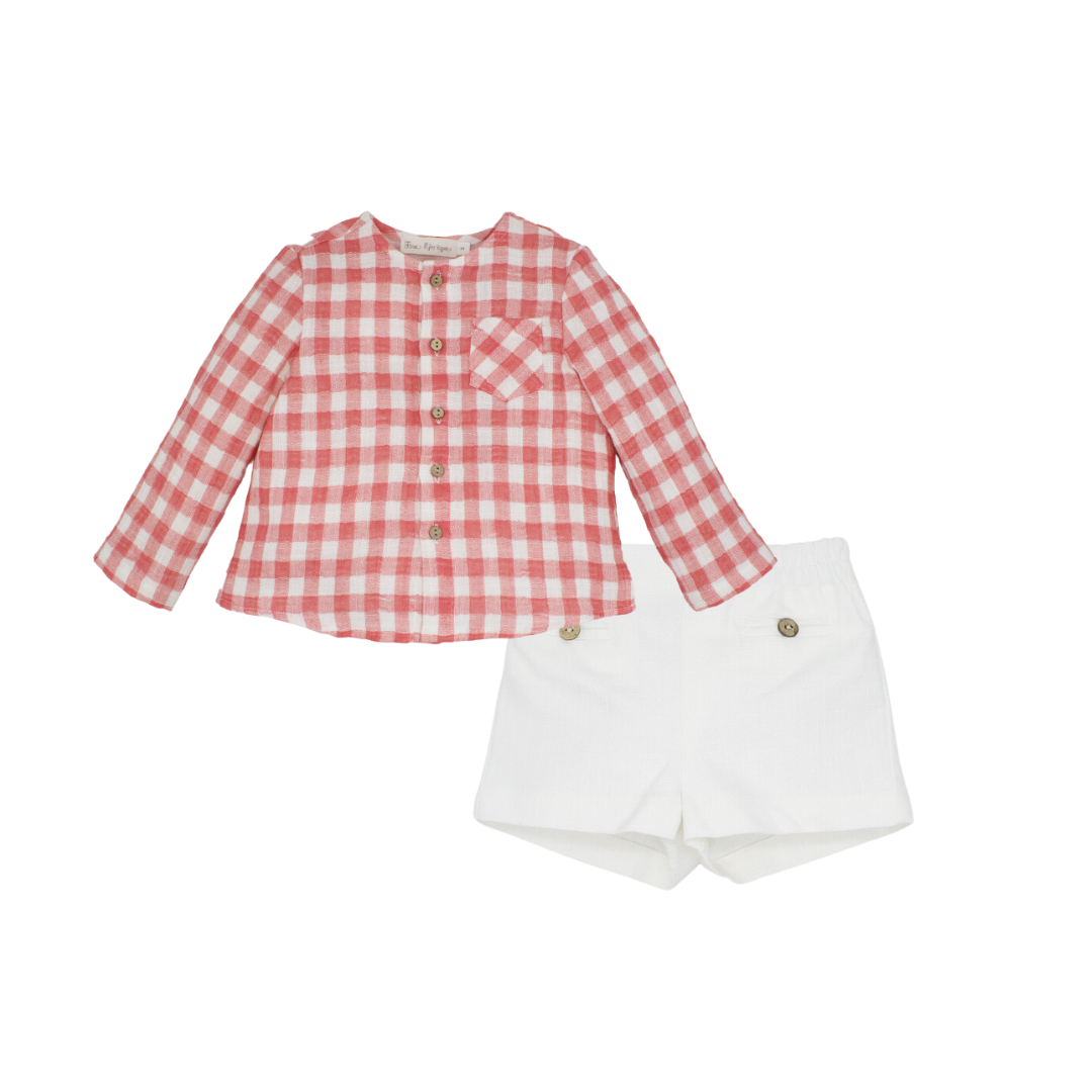 Red Vichy Boy Set