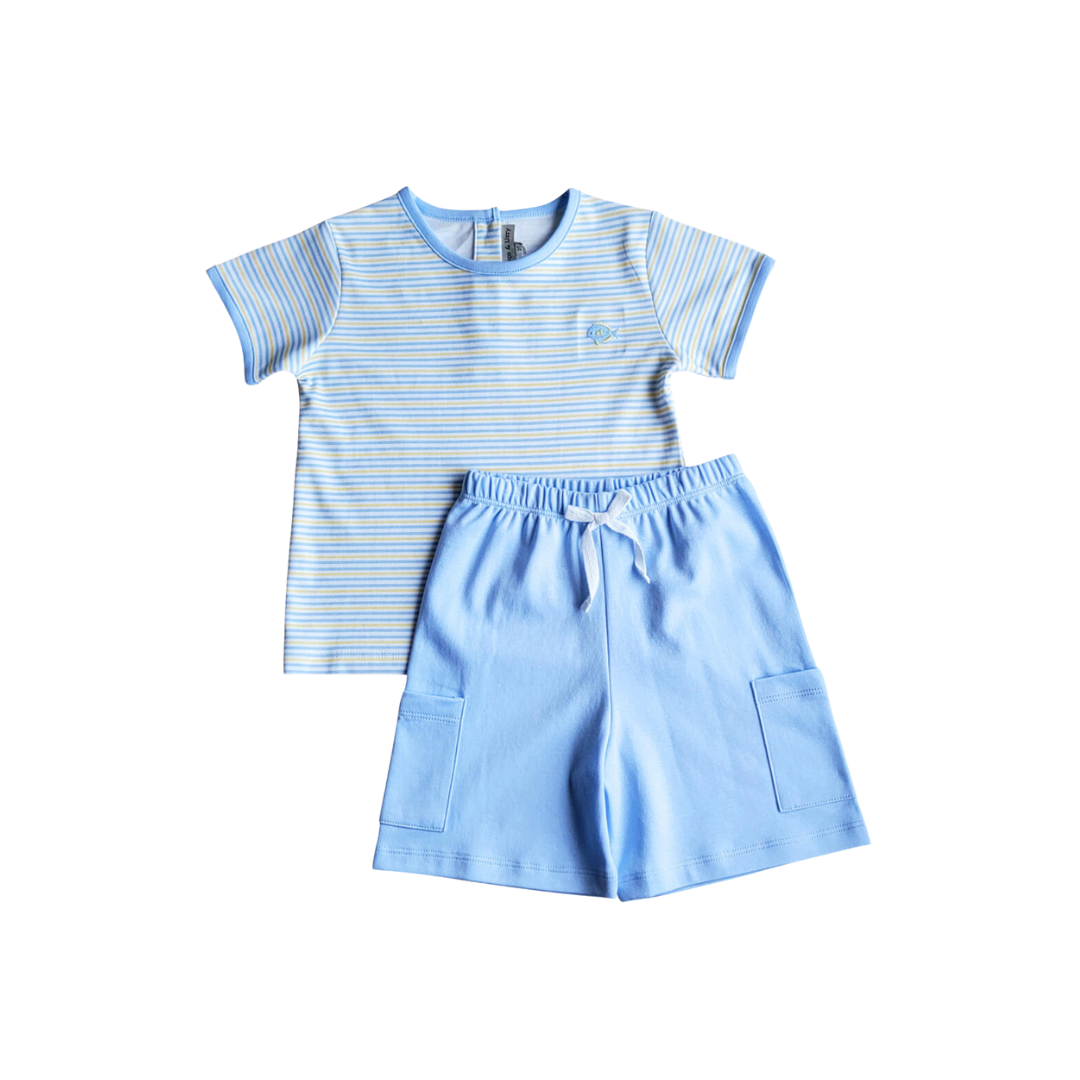 Fish Blue Short Set