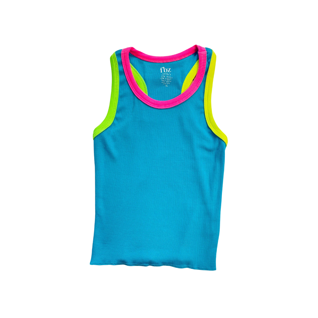 Turquoise Mesh Tank